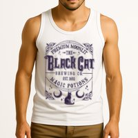 Halloween Premium Moonlit The Black Cat Magic Potions Est 1651 Tank Top