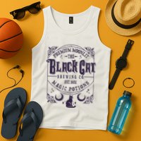 Halloween Premium Moonlit The Black Cat Magic Potions Est 1651 Tank Top