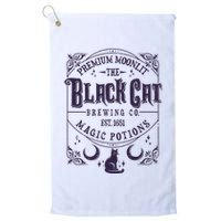 Halloween Premium Moonlit The Black Cat Magic Potions Est 1651 Golf Towel
