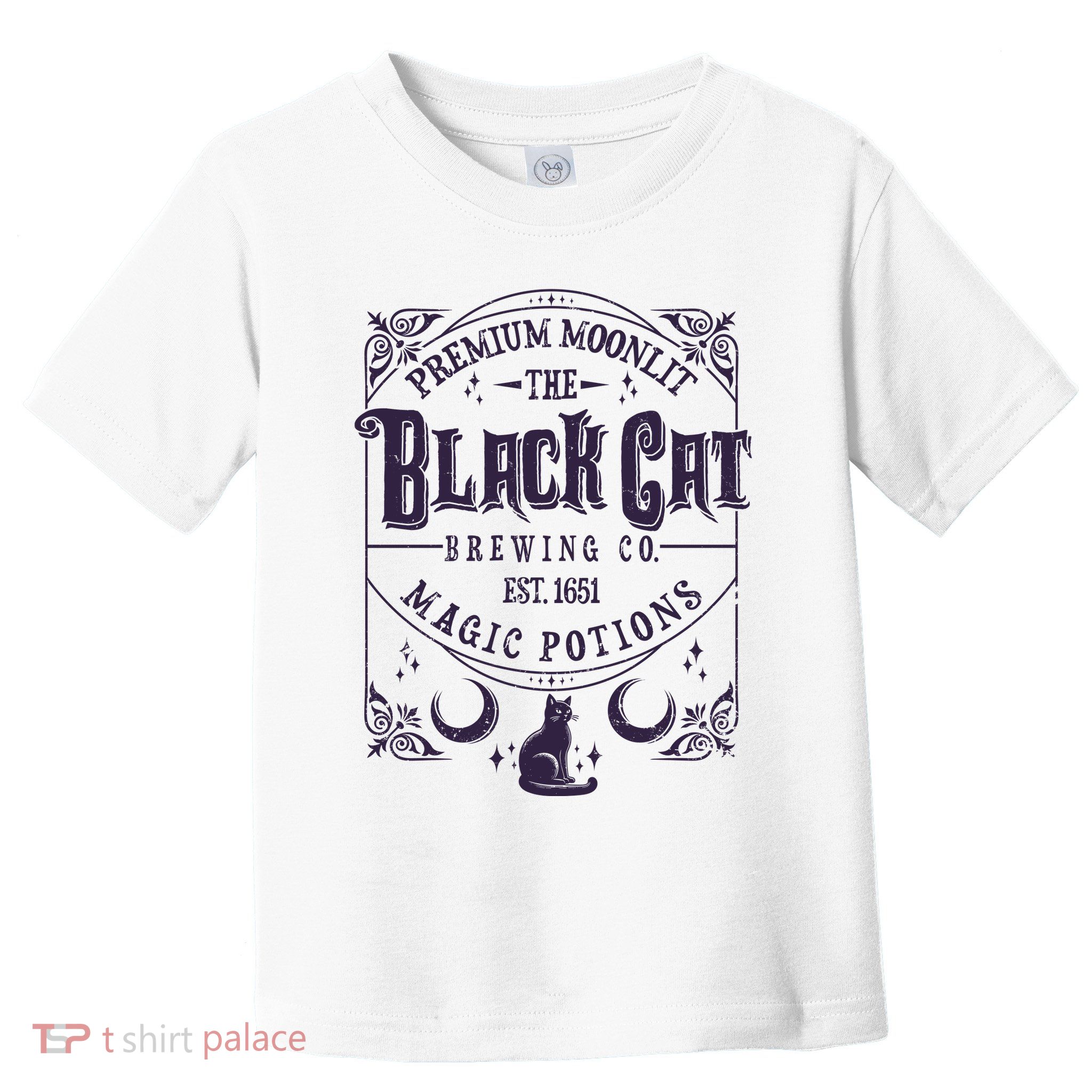 Halloween Premium Moonlit The Black Cat Magic Potions Est 1651 Toddler T-Shirt
