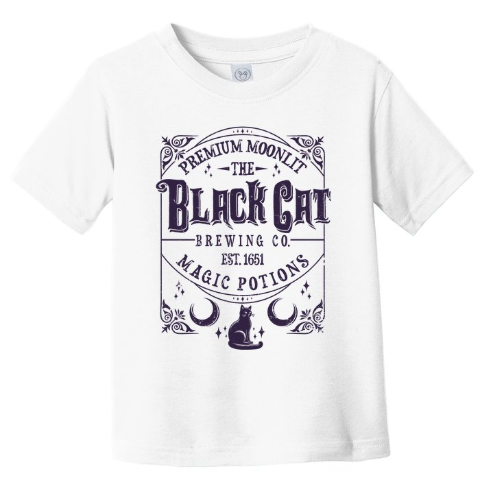 Halloween Premium Moonlit The Black Cat Magic Potions Est 1651 Toddler T-Shirt
