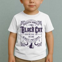 Halloween Premium Moonlit The Black Cat Magic Potions Est 1651 Toddler T-Shirt