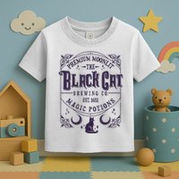 Halloween Premium Moonlit The Black Cat Magic Potions Est 1651 Toddler T-Shirt