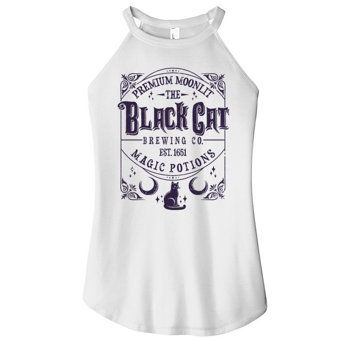 Halloween Premium Moonlit The Black Cat Magic Potions Est 1651 Women's Perfect Tri Rocker Tank