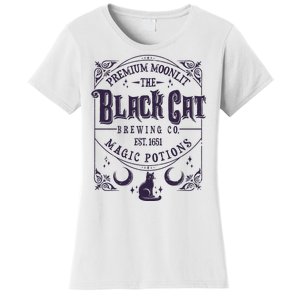 Halloween Premium Moonlit The Black Cat Magic Potions Est 1651 Women's T-Shirt