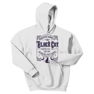 Halloween Premium Moonlit The Black Cat Magic Potions Est 1651 Kids Hoodie