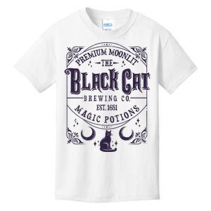 Halloween Premium Moonlit The Black Cat Magic Potions Est 1651 Kids T-Shirt