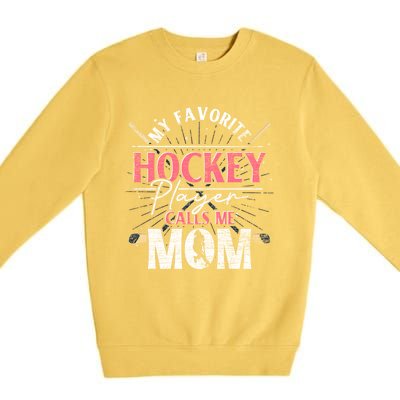 Hockey Player Mom Sport Mothers Day Hockey Fan Hockey Gift Premium Crewneck Sweatshirt