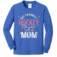 Hockey Player Mom Sport Mothers Day Hockey Fan Hockey Gift Kids Long Sleeve Shirt