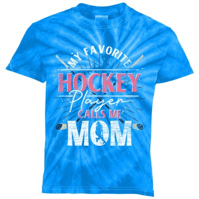 Hockey Player Mom Sport Mothers Day Hockey Fan Hockey Gift Kids Tie-Dye T-Shirt