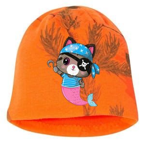 Halloween Pirate Mermaid Cat Lover Pirate Kitten Siren Kati - Camo Knit Beanie