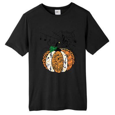 Halloween Pumpkin Music Symbols Music Teacher Halloween Tall Fusion ChromaSoft Performance T-Shirt