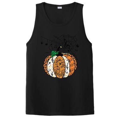 Halloween Pumpkin Music Symbols Music Teacher Halloween PosiCharge Competitor Tank