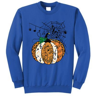 Halloween Pumpkin Music Symbols Music Teacher Halloween Sweatshirt