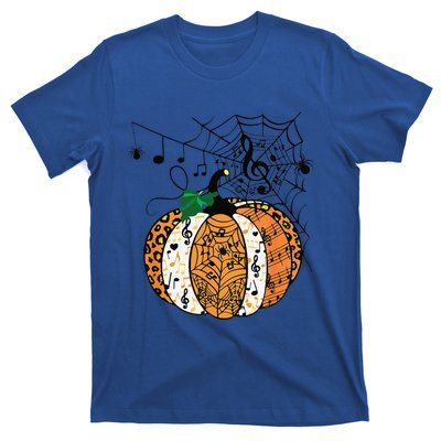 Halloween Pumpkin Music Symbols Music Teacher Halloween T-Shirt