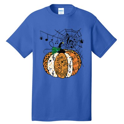 Halloween Pumpkin Music Symbols Music Teacher Halloween Tall T-Shirt