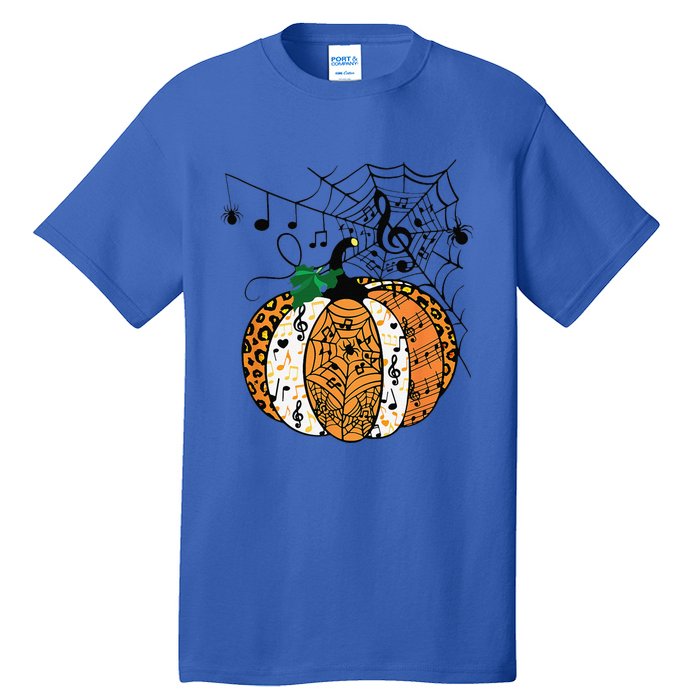 Halloween Pumpkin Music Symbols Music Teacher Halloween Tall T-Shirt