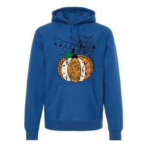 Halloween Pumpkin Music Symbols Music Teacher Halloween Premium Hoodie