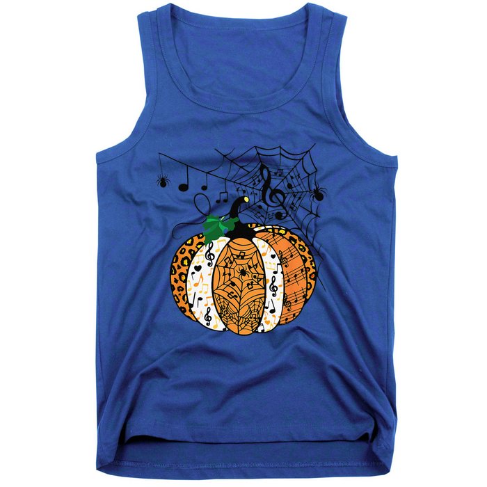 Halloween Pumpkin Music Symbols Music Teacher Halloween Tank Top