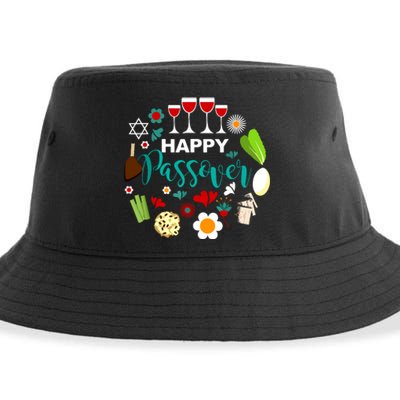 Happy Passover Meal Seder Dinner Sustainable Bucket Hat