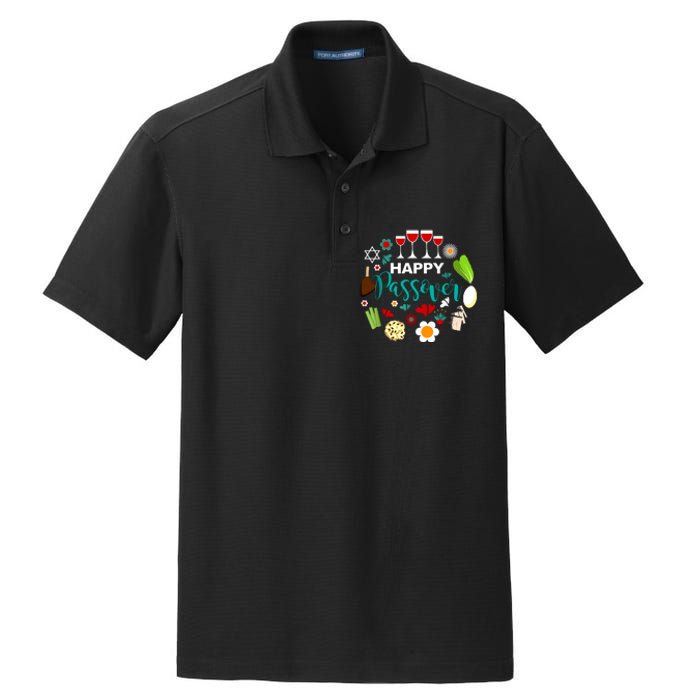 Happy Passover Meal Seder Dinner Dry Zone Grid Polo