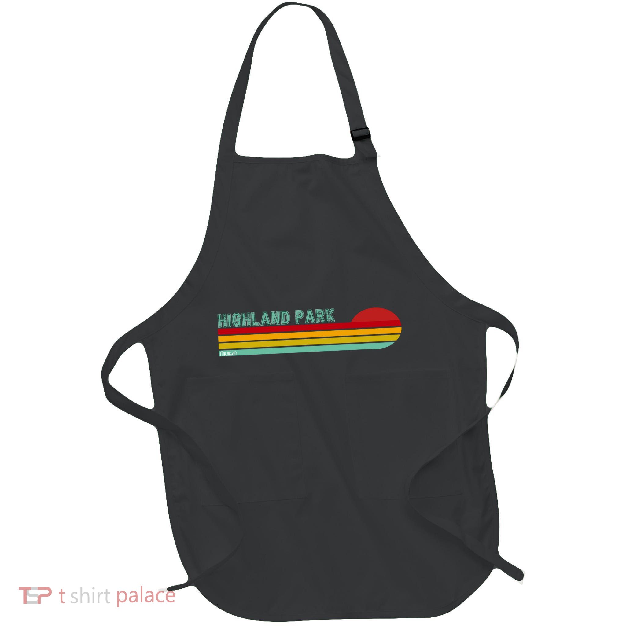 Highland Park Michigan Full-Length Apron With Pockets