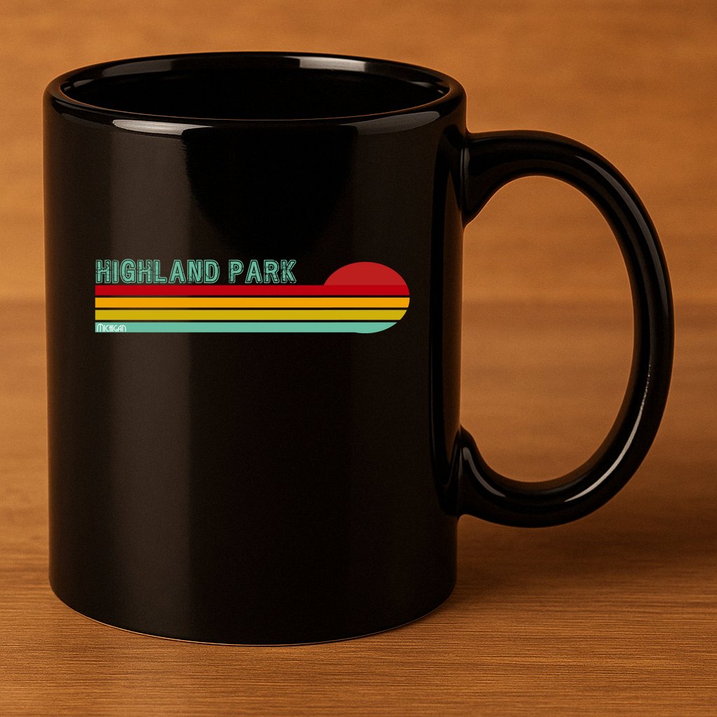 Highland Park Michigan 11oz C Handle Ceramic Mug