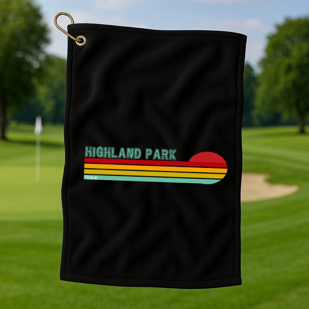 Highland Park Michigan Golf Towel