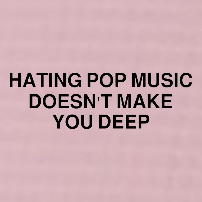 Hating Pop Music Doesn’T Make You Deep 25L Jumbo Tote