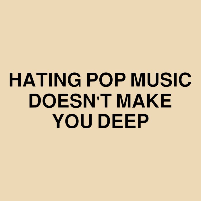 Hating Pop Music Doesn’T Make You Deep Drawstring Bag