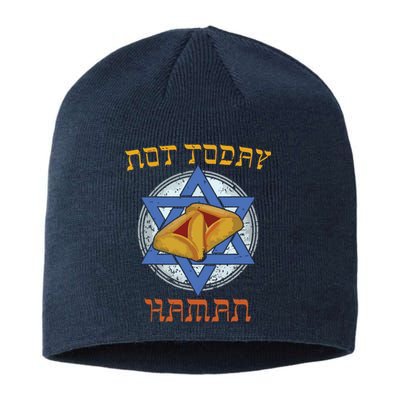 Happy Purim Not Today Haman Jew Holiday Hamantaschen Sustainable Beanie