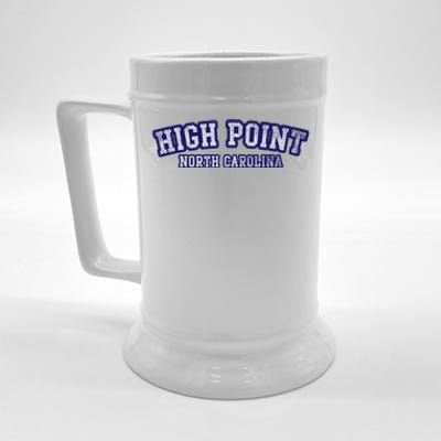 High Point North Carolina Athletic Text Sport Style Beer Stein