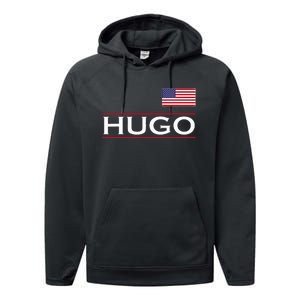 Hugo Personalized Name Funny Birthday Gift Idea Performance Fleece Hoodie