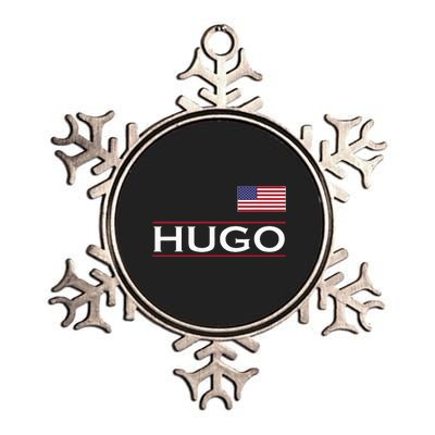 Hugo Personalized Name Funny Birthday Gift Idea Metallic Star Ornament