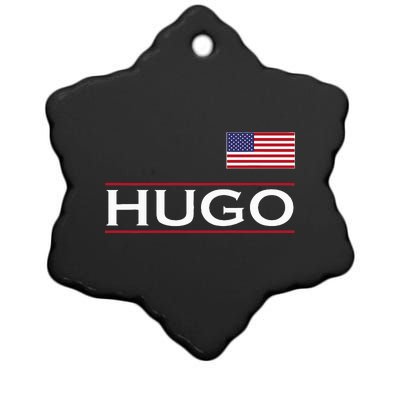 Hugo Personalized Name Funny Birthday Gift Idea Ceramic Star Ornament