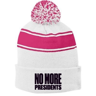 Hasan Piker No More Presidents Stripe Pom Pom Beanie