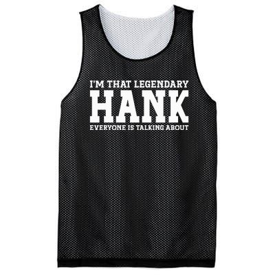 Hank Personal Name Funny Hank Mesh Reversible Basketball Jersey Tank