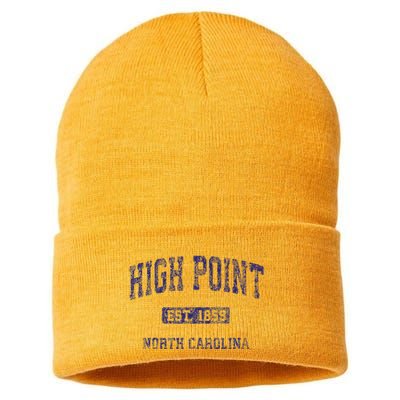 High Point North Carolina Nc Vintage Athletic Sustainable Knit Beanie