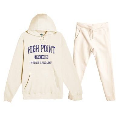 High Point North Carolina Nc Vintage Athletic Premium Hooded Sweatsuit Set