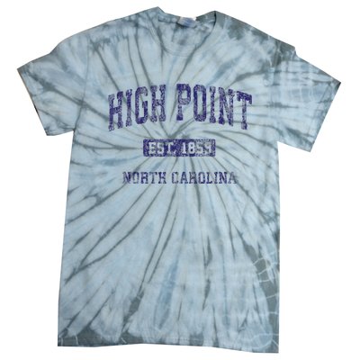 High Point North Carolina Nc Vintage Athletic Tie-Dye T-Shirt