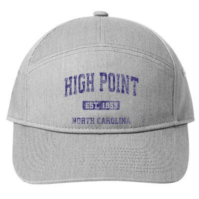 High Point North Carolina Nc Vintage Athletic 7-Panel Snapback Hat