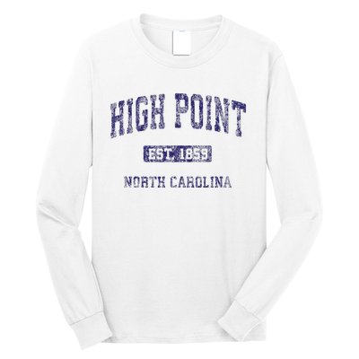 High Point North Carolina Nc Vintage Athletic Long Sleeve Shirt