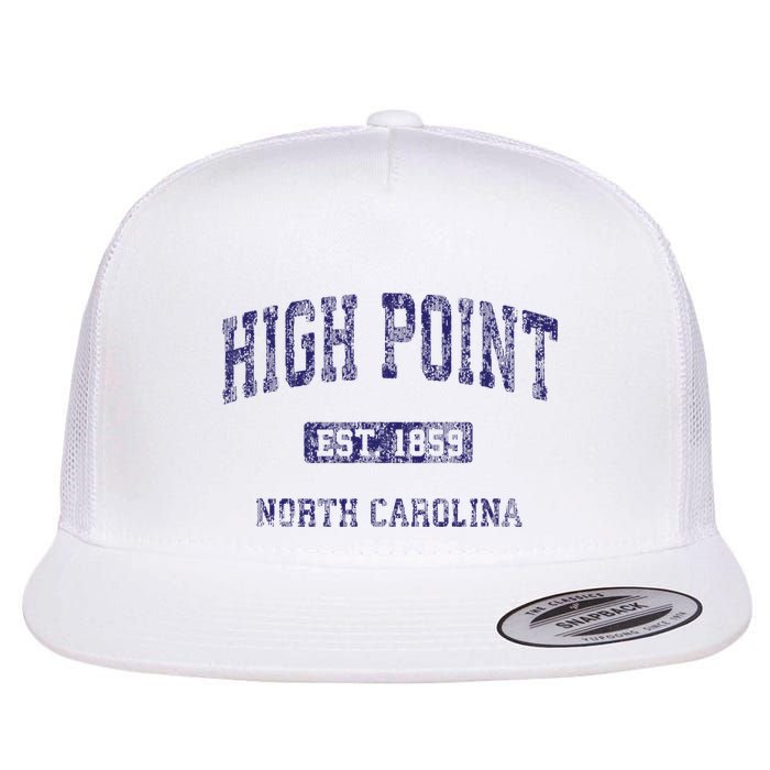 High Point North Carolina Nc Vintage Athletic Flat Bill Trucker Hat
