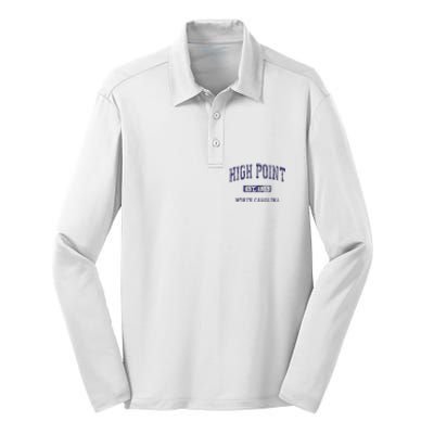 High Point North Carolina Nc Vintage Athletic Silk Touch Performance Long Sleeve Polo