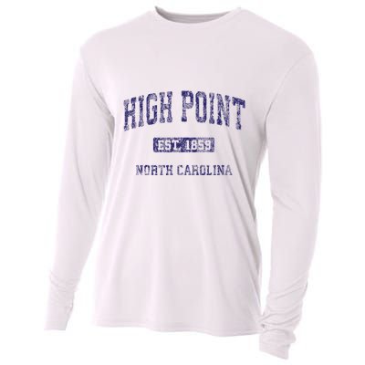 High Point North Carolina Nc Vintage Athletic Cooling Performance Long Sleeve Crew
