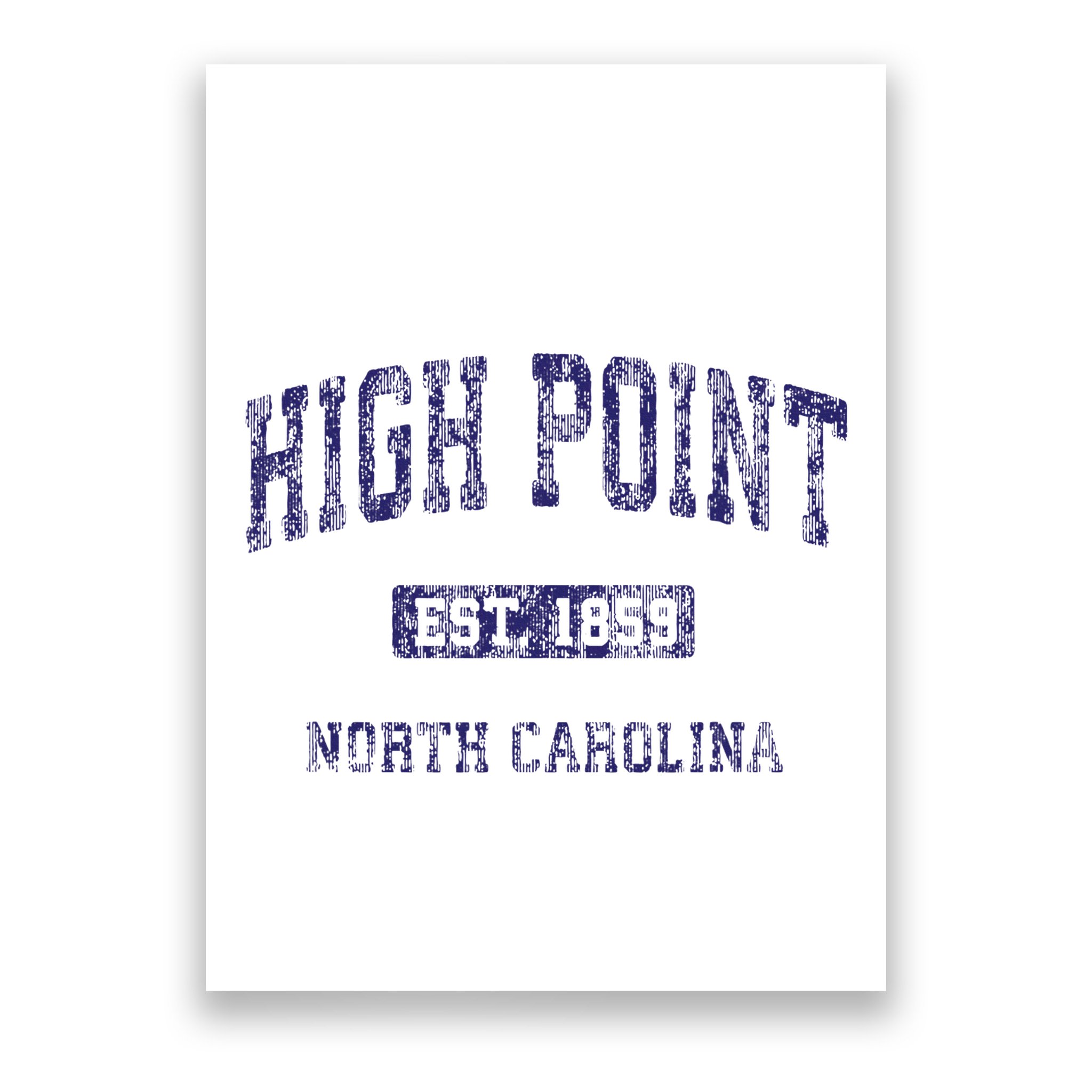 High Point North Carolina Nc Vintage Athletic Poster