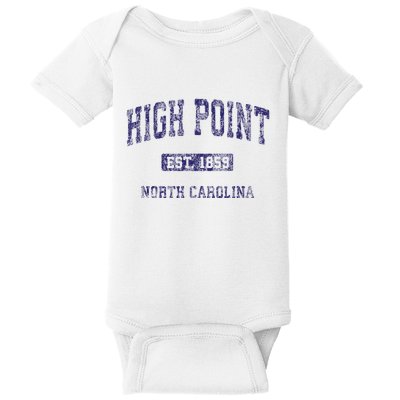 High Point North Carolina Nc Vintage Athletic Baby Bodysuit