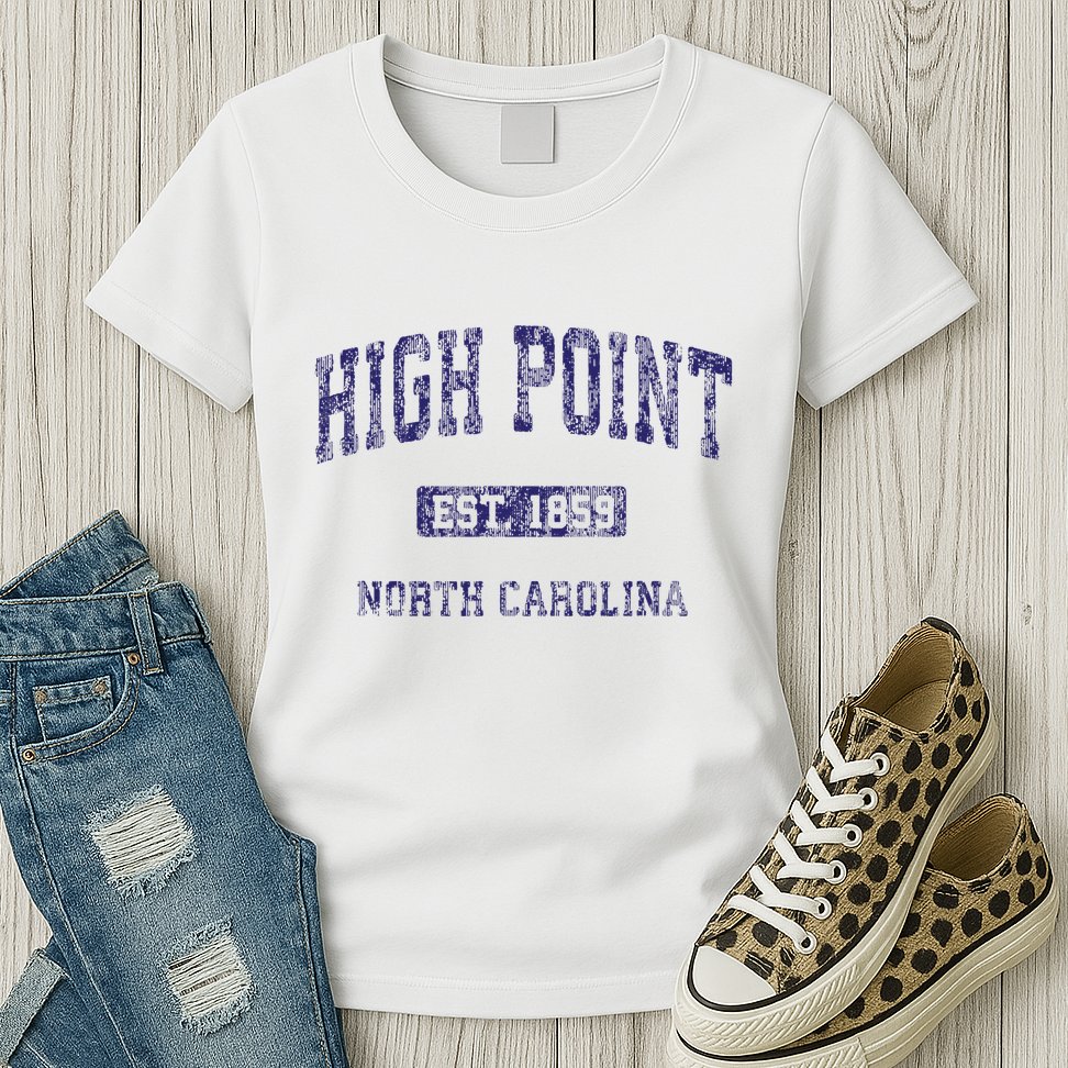 High Point North Carolina Nc Vintage Athletic Womens T-Shirt