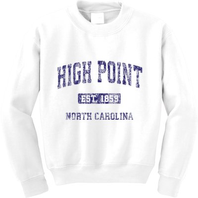 High Point North Carolina Nc Vintage Athletic Kids Sweatshirt