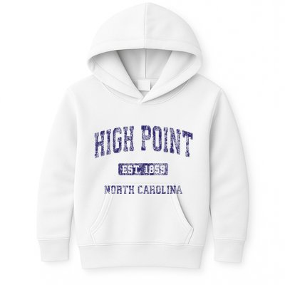 High Point North Carolina Nc Vintage Athletic Kids Hoodie